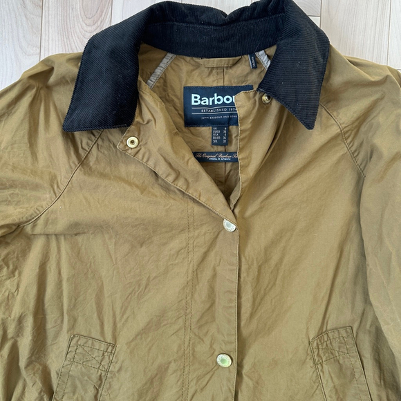 Barbour Waxed Cotton Trench Coat – Classic Heritage – Size US 4 - Picture 8 of 12